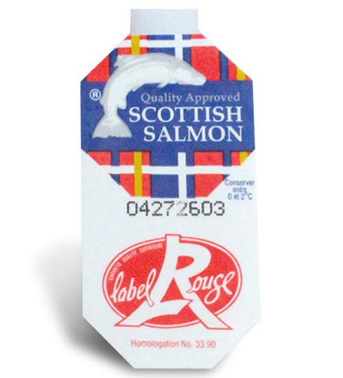étiquette du Saumon Écossais Label Rouge