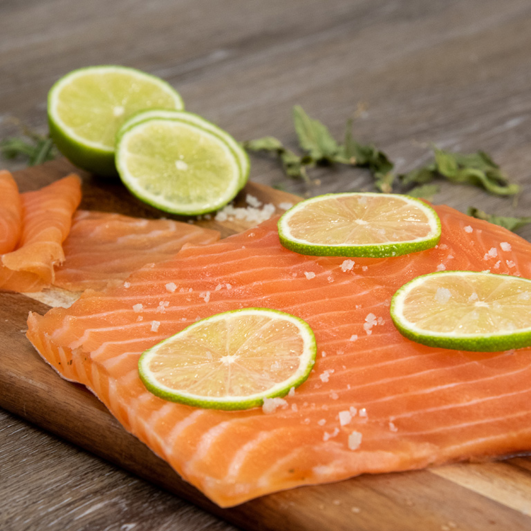 Gravlax de saumon au citron vert