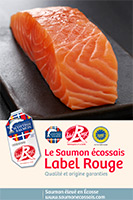 Affiche publicitaire pour le saumon écossais label rouge