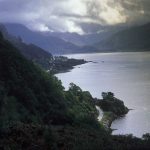 Landscape of a lake in Scotland