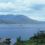 Landscape of Scotland showing aquaculture